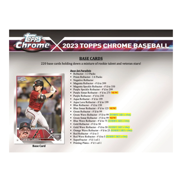 2023 Topps Chrome Baseball Jumbo Box - Image 4