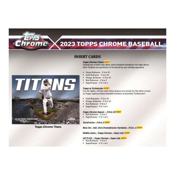 2023 Topps Chrome Baseball Jumbo Box - Image 7