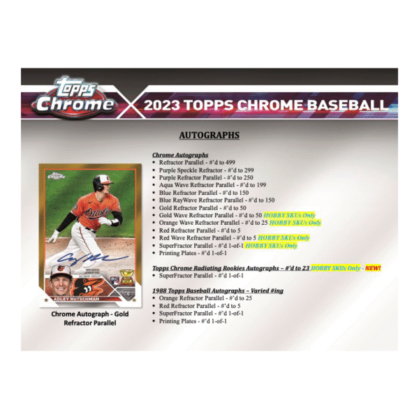 2023 Topps Chrome Baseball Jumbo Box - Image 9