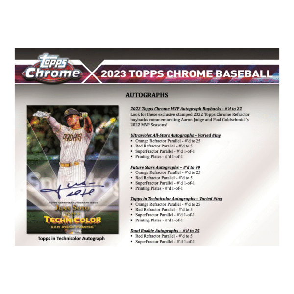 2023 Topps Chrome Baseball Jumbo Box - Image 8