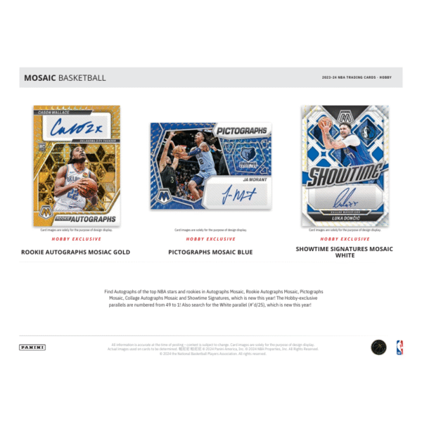 2023/24 Panini Mosaic Basketball Hobby Box - Image 4