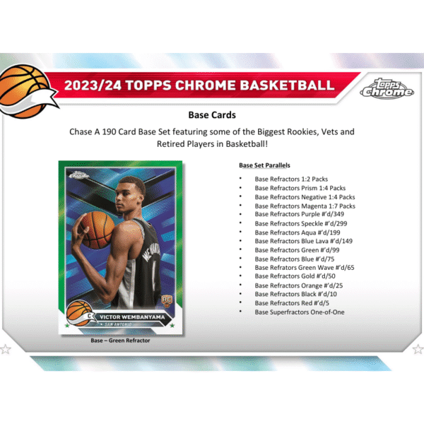 2023/24 Topps Chrome Basketball Hobby Box - Image 3