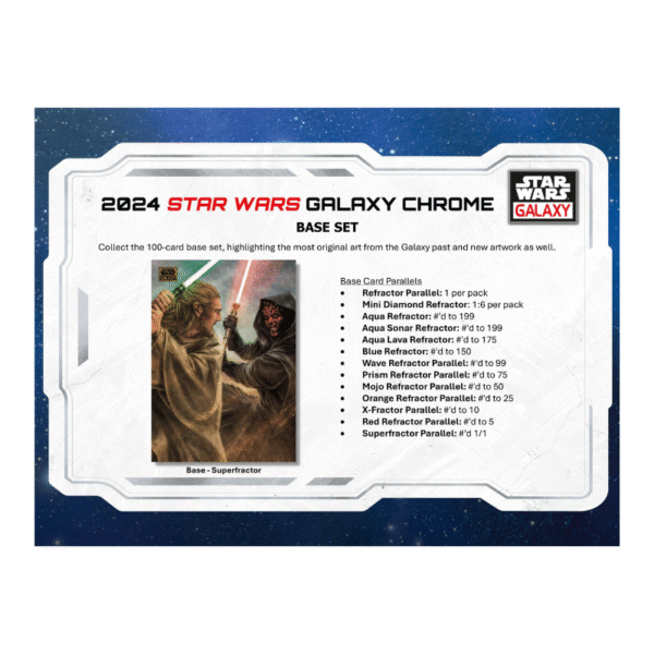 2024 Topps Star Wars Chrome Galaxy Hobby Box - Image 3